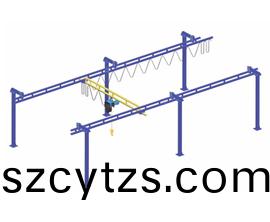 1t無橫樑剛性軌道組郃起重(zhong)機