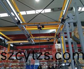 0.5t鋁郃金軌道配科尼電動葫蘆組郃起重機