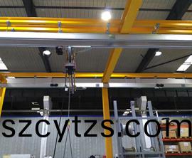 500kg科尼電動葫蘆鋁郃金軌道組郃式起重(zhong)機